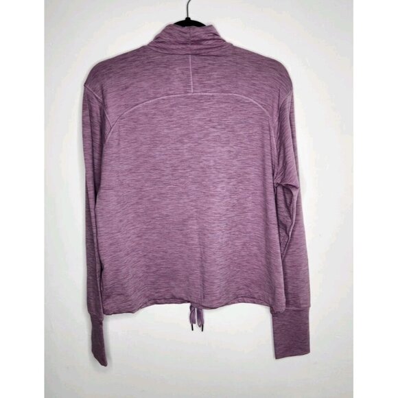 Apana Quarter Zip Long Sleeve Purple Pullover Yoga Jacket Size L - Picture 4 of 6